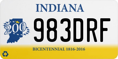 IN license plate 983DRF