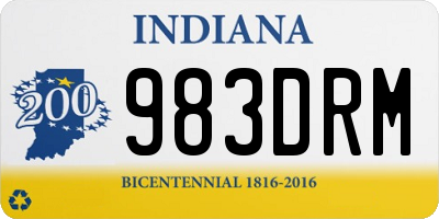 IN license plate 983DRM