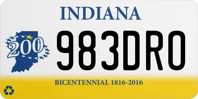 IN license plate 983DRO