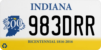 IN license plate 983DRR