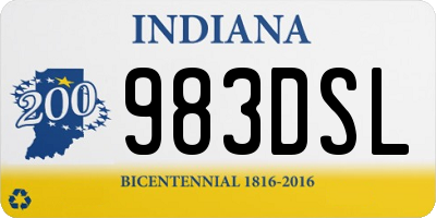 IN license plate 983DSL