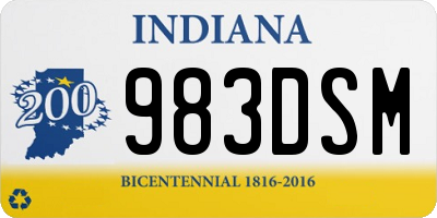 IN license plate 983DSM