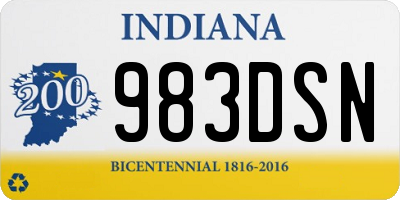 IN license plate 983DSN