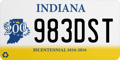IN license plate 983DST