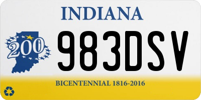IN license plate 983DSV