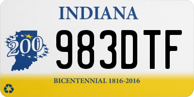 IN license plate 983DTF