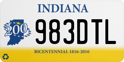 IN license plate 983DTL