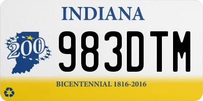 IN license plate 983DTM