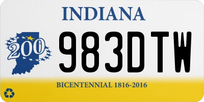 IN license plate 983DTW