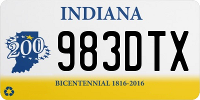 IN license plate 983DTX