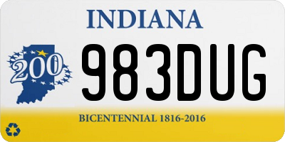 IN license plate 983DUG