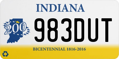 IN license plate 983DUT