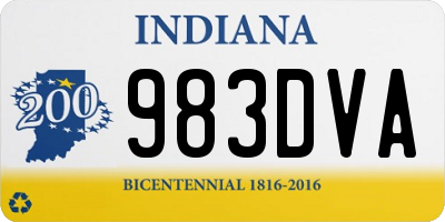 IN license plate 983DVA