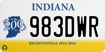 IN license plate 983DWR