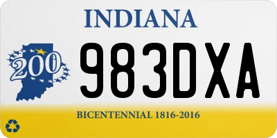 IN license plate 983DXA