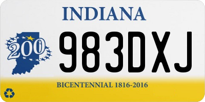 IN license plate 983DXJ