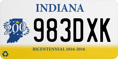 IN license plate 983DXK