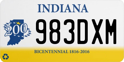 IN license plate 983DXM