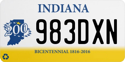 IN license plate 983DXN