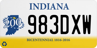 IN license plate 983DXW