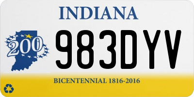 IN license plate 983DYV