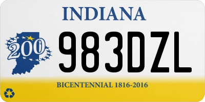 IN license plate 983DZL