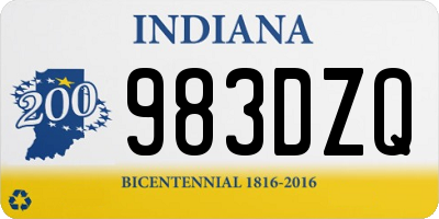 IN license plate 983DZQ