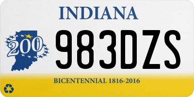 IN license plate 983DZS