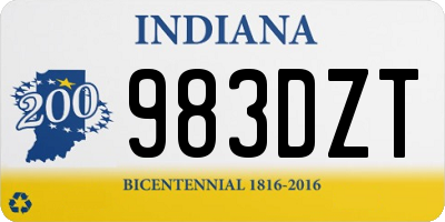 IN license plate 983DZT