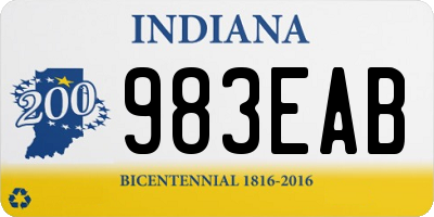 IN license plate 983EAB