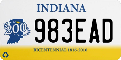 IN license plate 983EAD