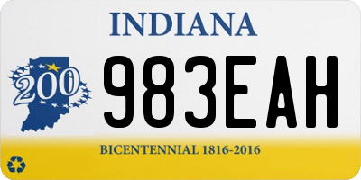 IN license plate 983EAH