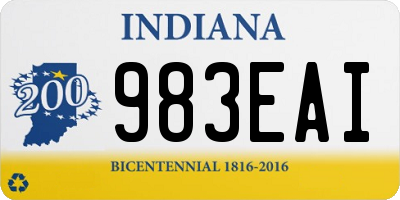 IN license plate 983EAI