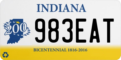 IN license plate 983EAT