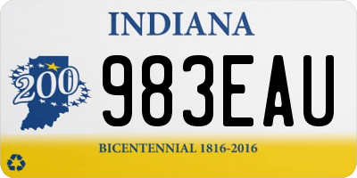 IN license plate 983EAU