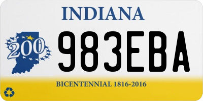 IN license plate 983EBA