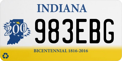 IN license plate 983EBG