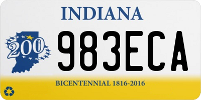 IN license plate 983ECA