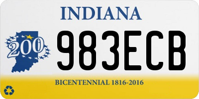 IN license plate 983ECB
