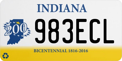 IN license plate 983ECL