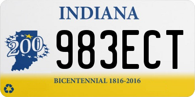 IN license plate 983ECT