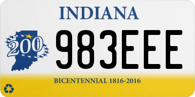 IN license plate 983EEE