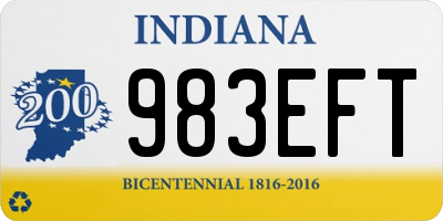 IN license plate 983EFT