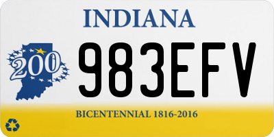 IN license plate 983EFV