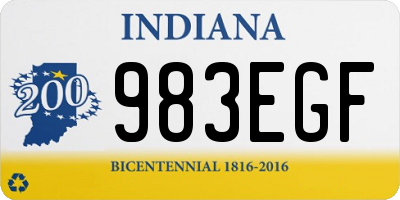 IN license plate 983EGF