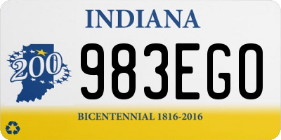 IN license plate 983EGO