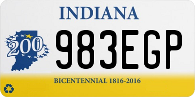 IN license plate 983EGP