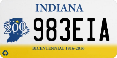 IN license plate 983EIA