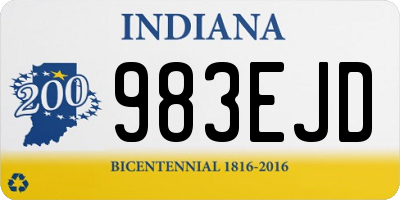 IN license plate 983EJD