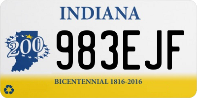 IN license plate 983EJF